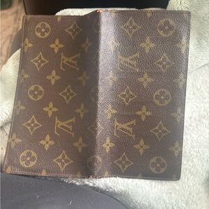 Louis Vuitton Brown and Gold Monogram Passport Cover